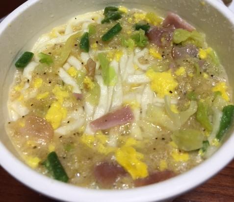日清のどん兵衛 カルボナーラうどんを食べてみた【感想・カロリー】